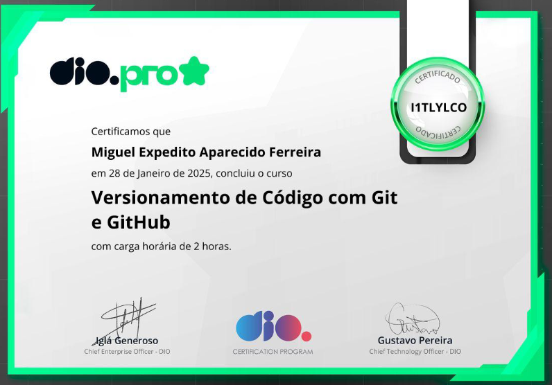 Certificado Git e GitHub