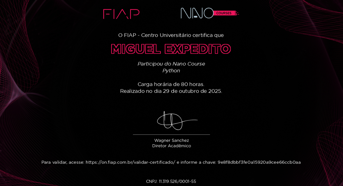 Certificado Python Fiap